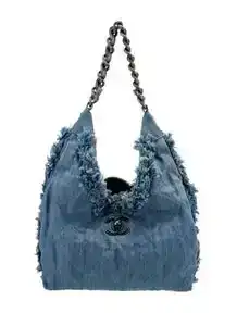 Denim Fringe Hobo