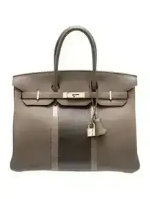 Tri-Color Lizard-Trimmed Clemence Club Birkin 35