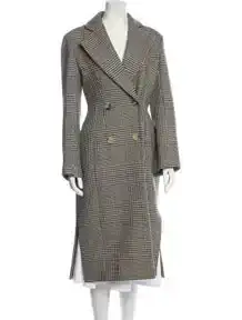 Houndstooth Print Peacoat