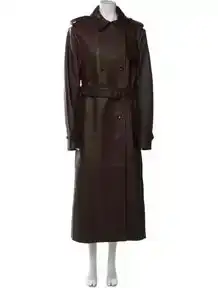 Lamb Leather Trench Coat