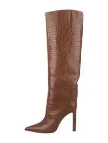 Leather Animal Print Boots