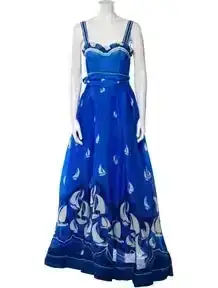 Printed Long Dress w/ Tags