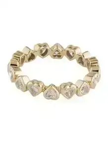 14K Diamond Heart Eternity Band