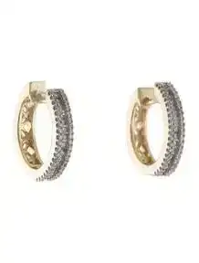 14K Diamond Hoop Earrings