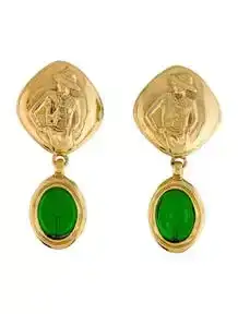 Vintage Gripoix Clip-On Drop Earrings