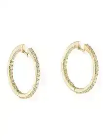 14K 1.00ctw Diamond Inside-Out Hoop Earrings