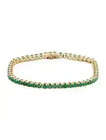 14K 5.10ctw Emerald Link Bracelet