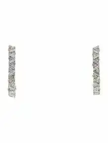 14K Diamond Hoop Earrings