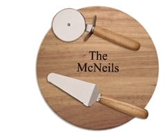 Personalized Pizza Board with Tools