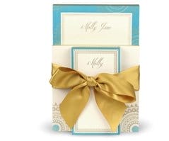 Turquoise and Gold Notepad Set