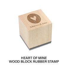 Heart of Mine Wood Block Rubber Stamp