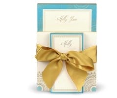 Turquoise and Gold Notepad Set