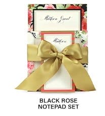 Black Rose Notepad Set