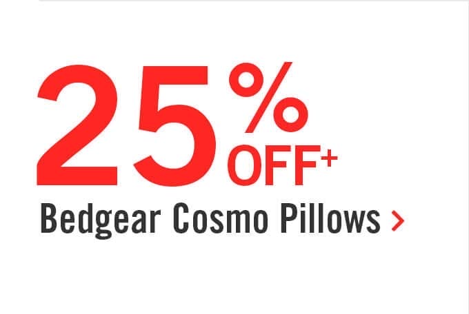 25% Off Bedgear Cosmo Pillows.
