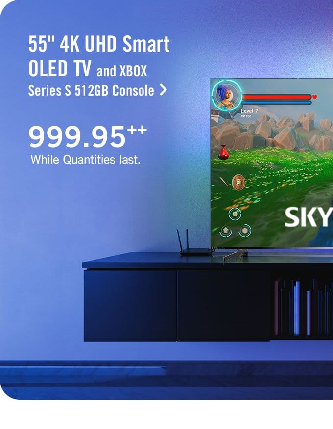 55" 4K UHD Smart OLED TV.