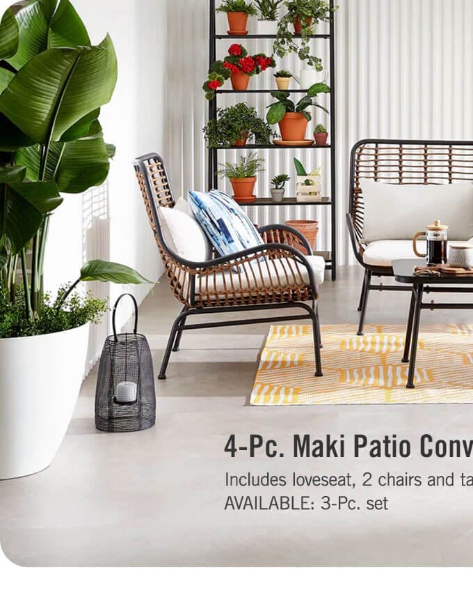 4-Pc. Maki Patio Conversation Set.