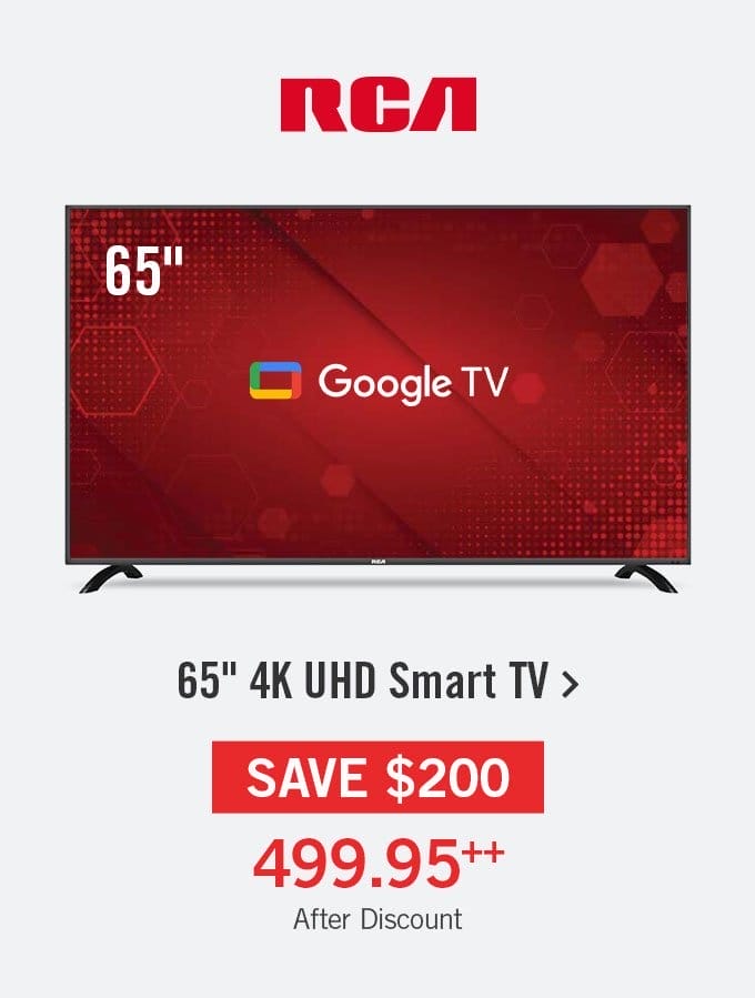 RCA 65in 4K HDR Smart Google TV