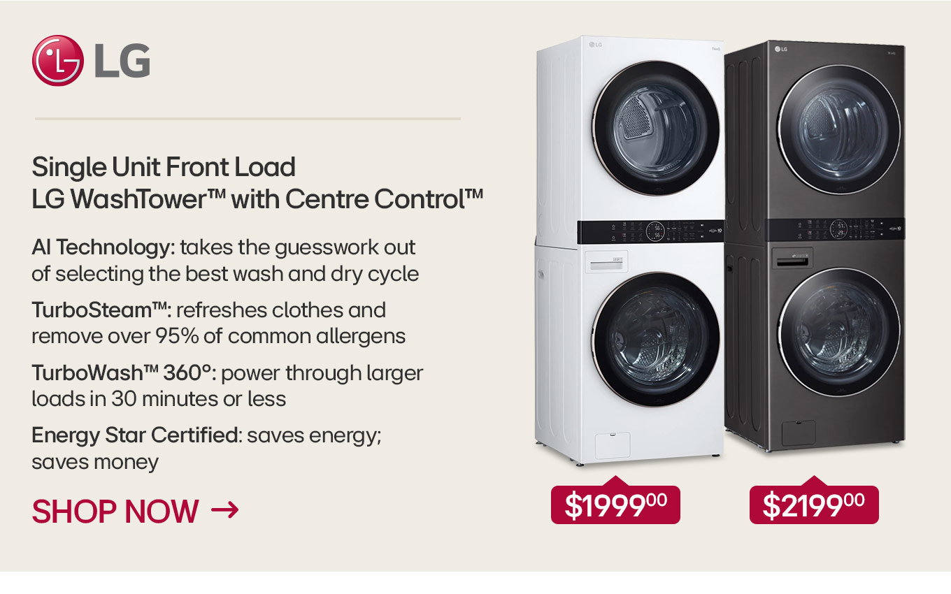 LG WashTower™ with 5.2 Cu. Ft. Washer and 7.4 Cu. Ft. Dryer