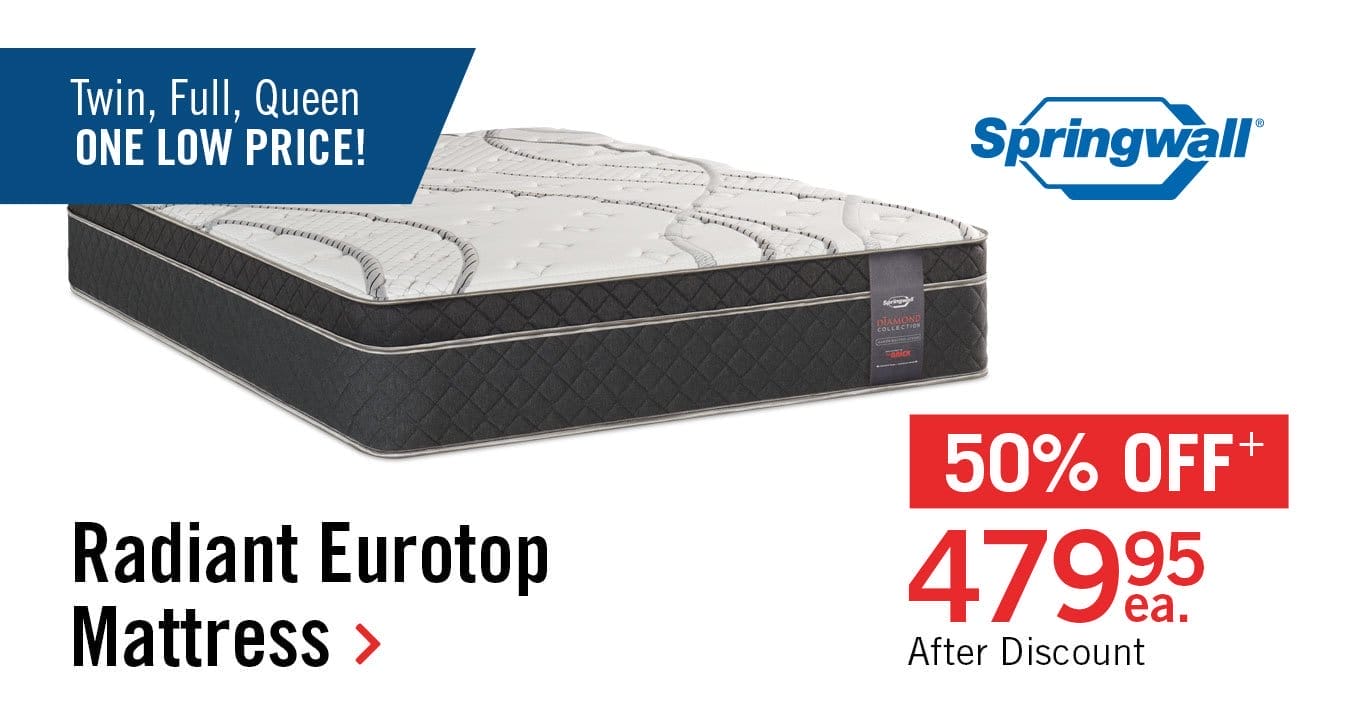 Springwall Radiant Eurotop Queen Mattress