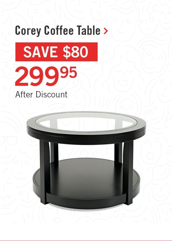 Corey Round Coffee Table - Black