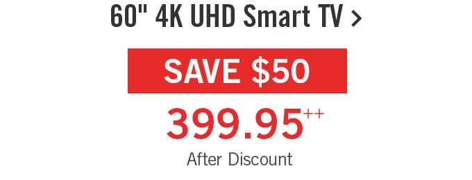 60" 4K UHD webOS Smart TV.