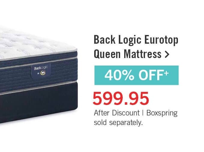 Back Logic Eurotop Queen Mattress.