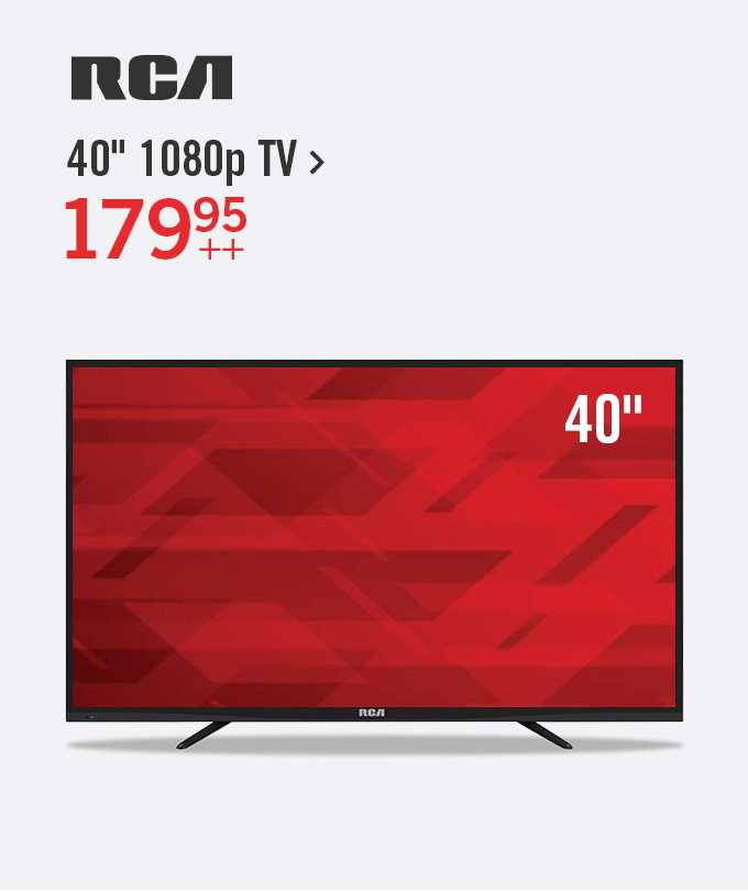 RCA 40 in 1080p HD 1080p LED Television