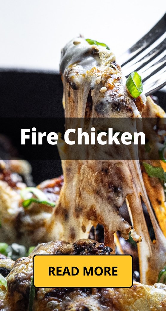 Korean Fire Chicken with Cheese