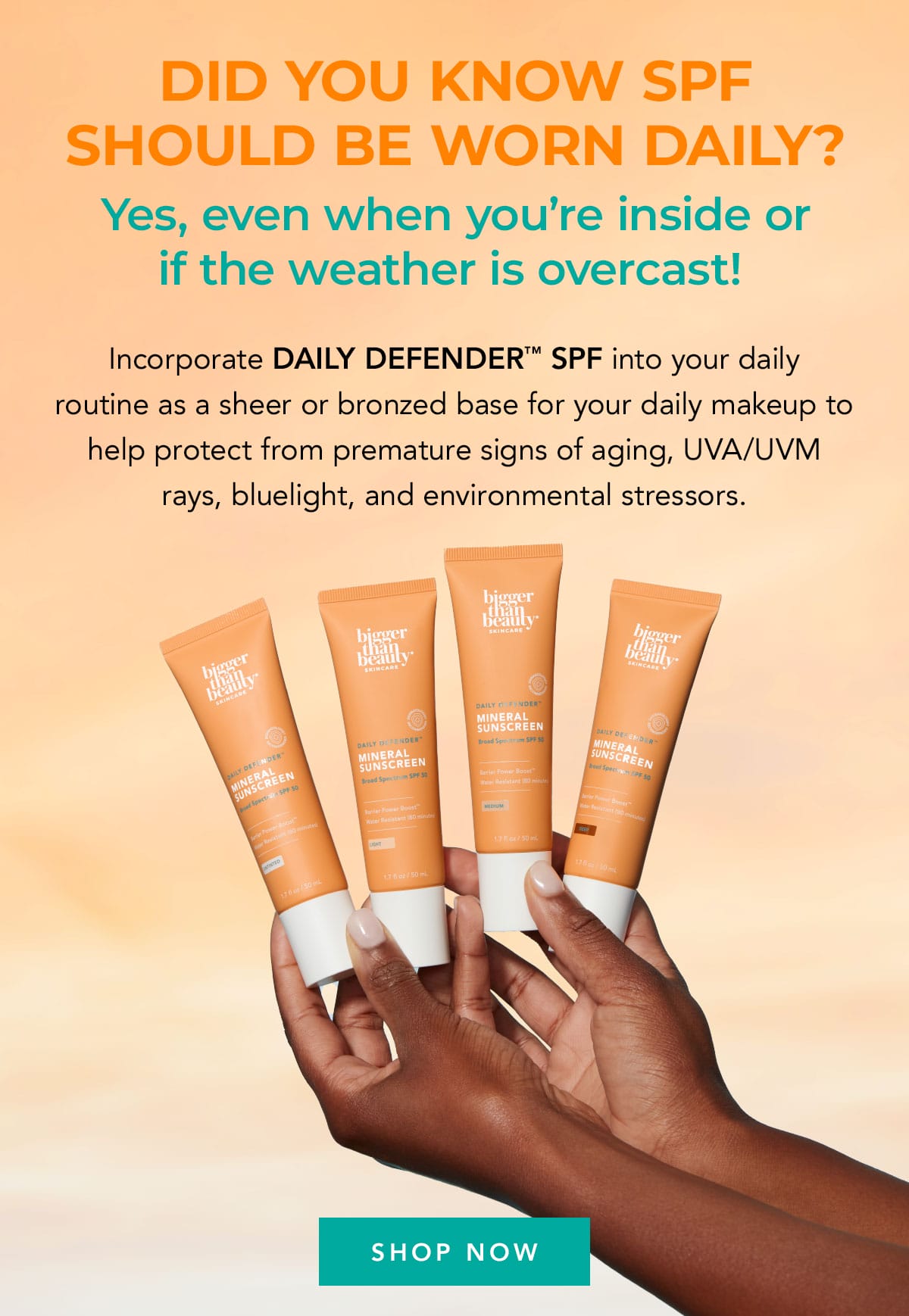 Did you know SPF should be worn daily?