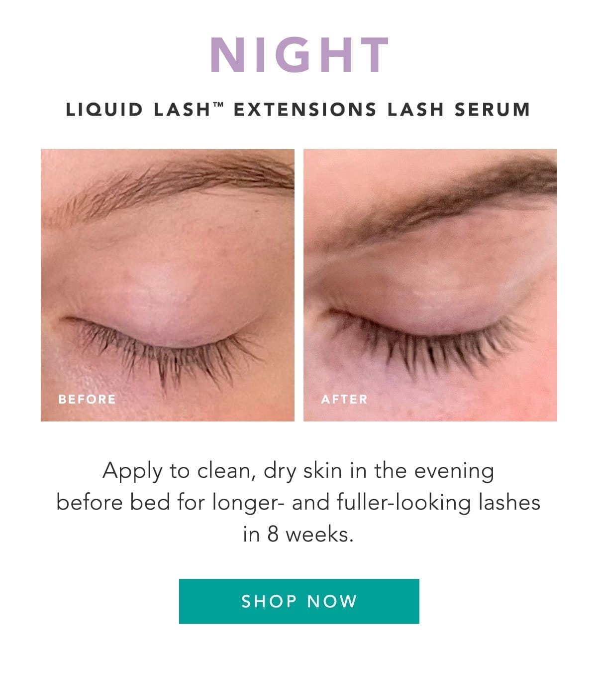 Lash Serum Before and After