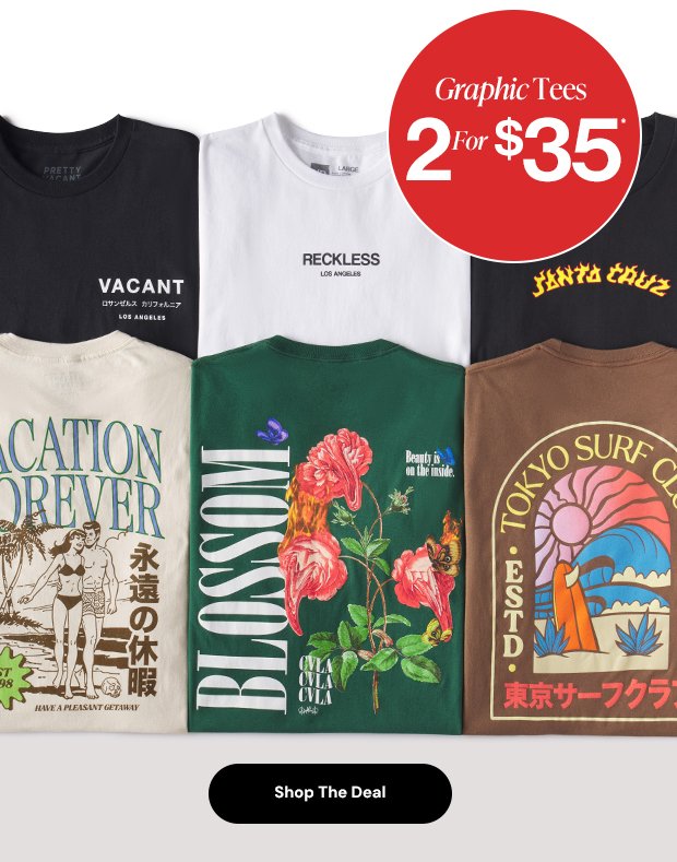 2 for \\$35 Graphic Tees for Men 