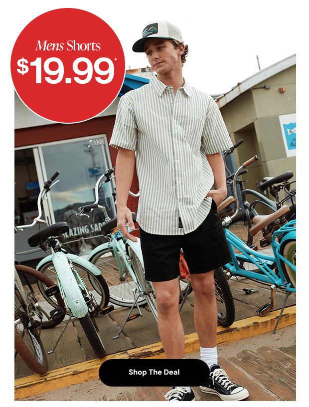 Men's Shorts \\$19.99