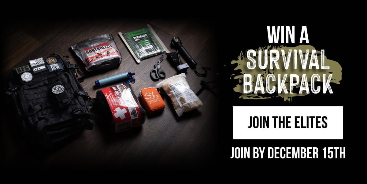 WIN A SURVIVAL BACKPACK JOIN THE ELITES