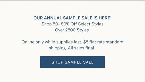 SAMPLE SALE