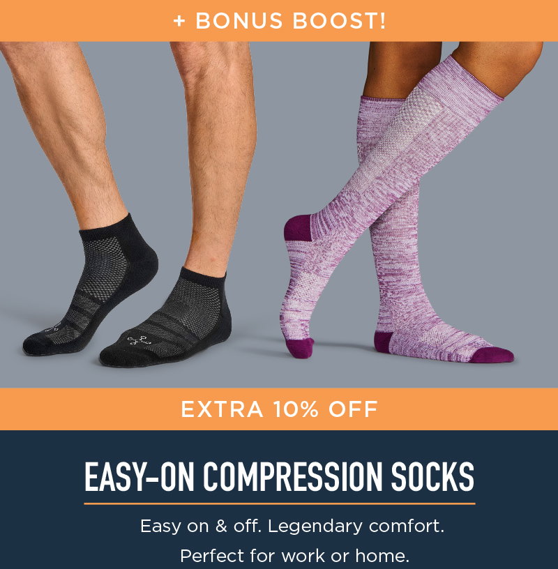 + BONUS BOOST! EXTRA 10% OFF EASY ON COMPRSSION SOCKS