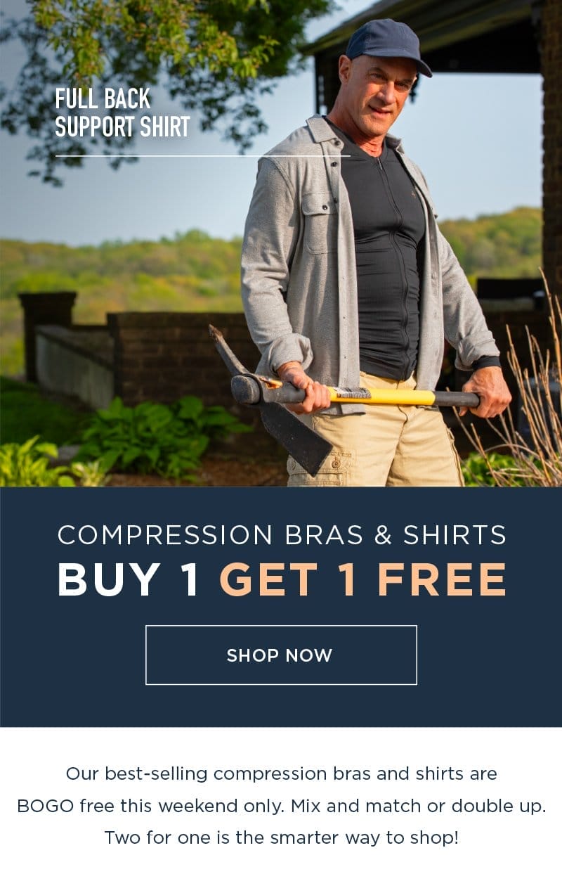 COMPRESSIONS BRAS & SHIRTS BUY 1 GET 1 FREE SHOP NOW