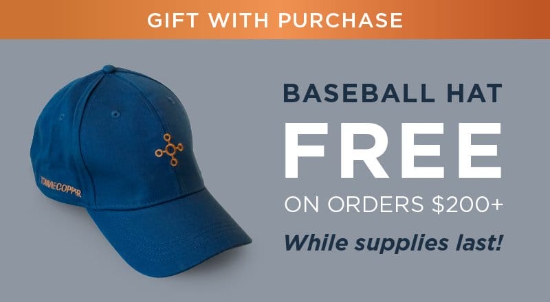 GIFT WITH PURCHASE! BASEBALL HAT FREE ON ORDER \\$200+ WHILE SUPLIES LAST!