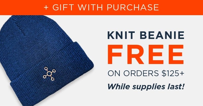 +GIFT WITH PURCHASE KNIT BEANIE FREE ON ORDERS \\$125+ WHILE SUPPLIES LAST!
