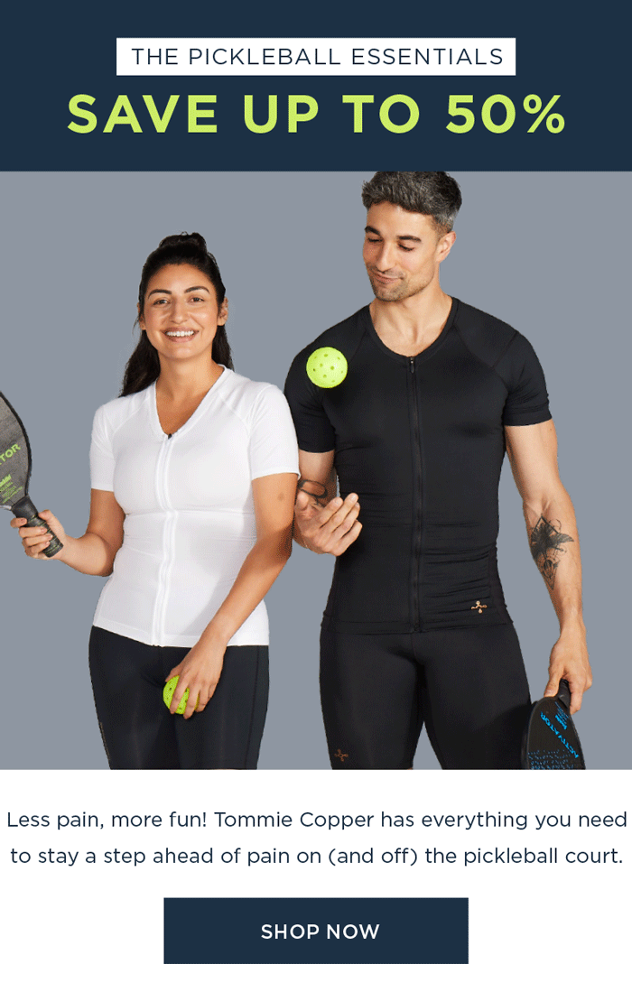 THE PICKLEBALL ESSENTIALS SAVE UP TO 50% SHOP NOW