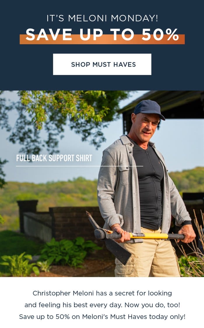 IT'S MELONI MONDAY! SAVE UP TO 50% SHOP MUST HAVES