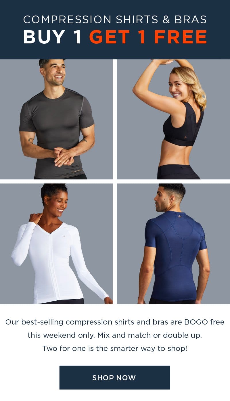 COMPRESSIONS BRAS & SHIRTS BUY 1 GET 1 FREE SHOP NOW