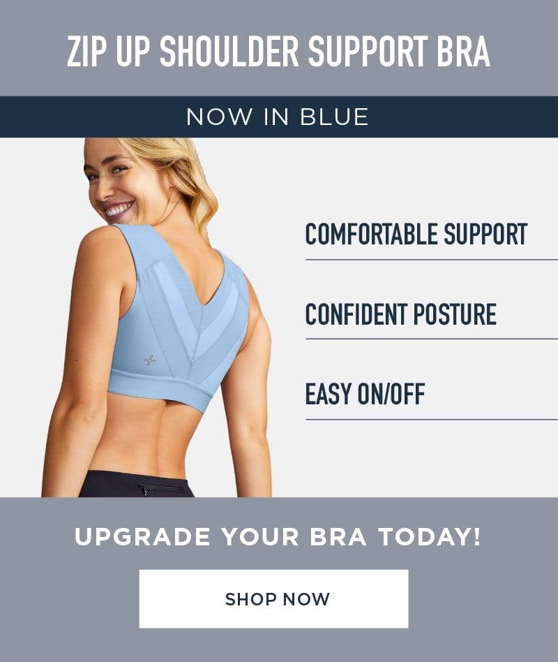 ZIP UP SHOULDER SUPPORT BRA SHOP NOW