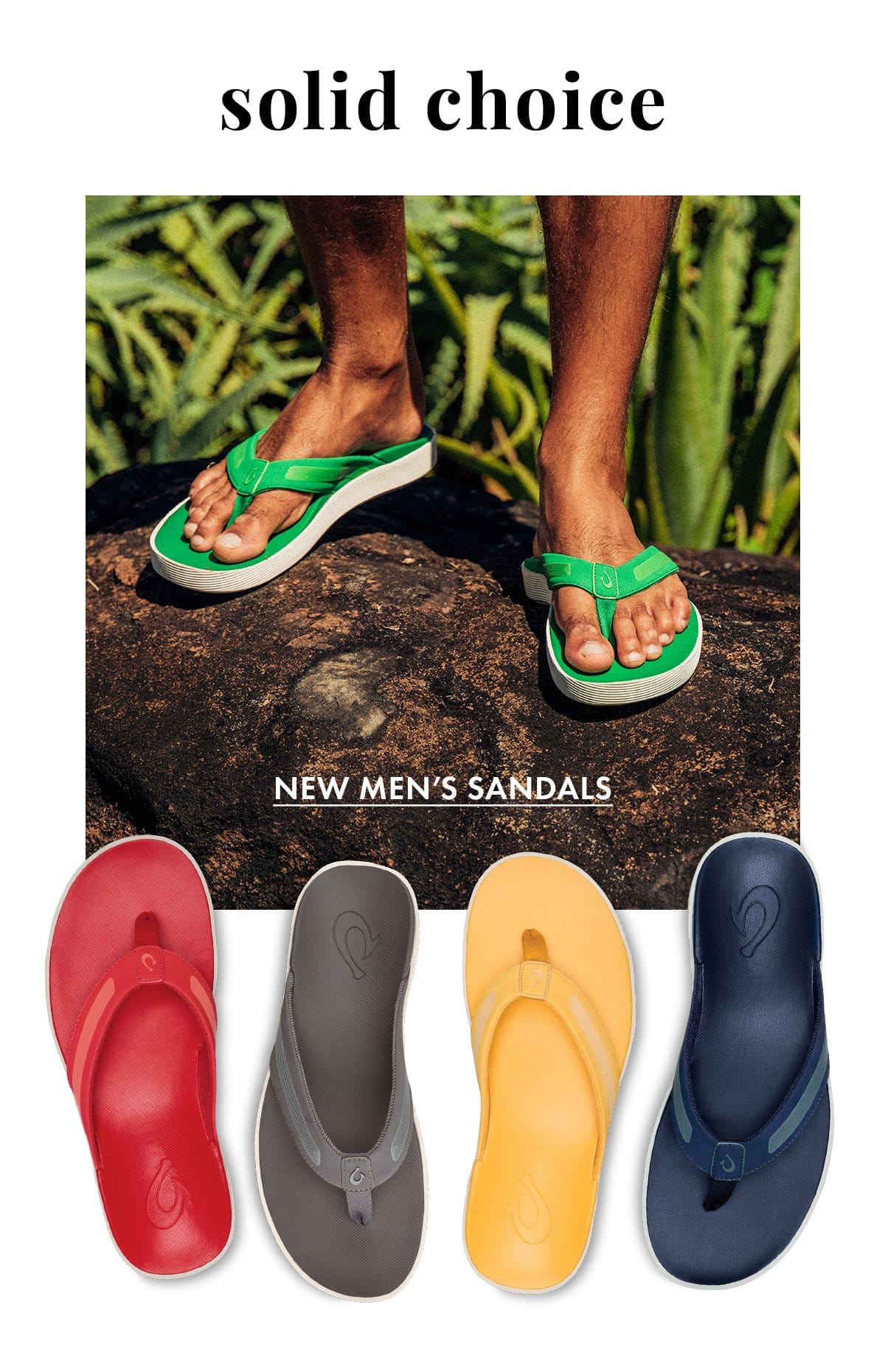 Solid Choice, New Men's Sandals