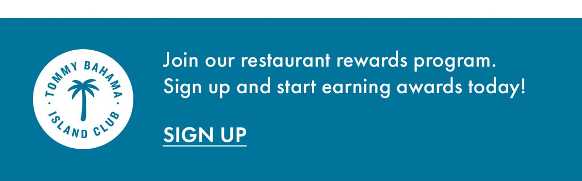 Join our restaurant rewards program. Sign up and start earning awards today! Sign up.