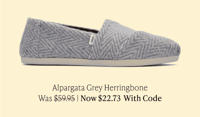 Alpargata Grey Herringbone