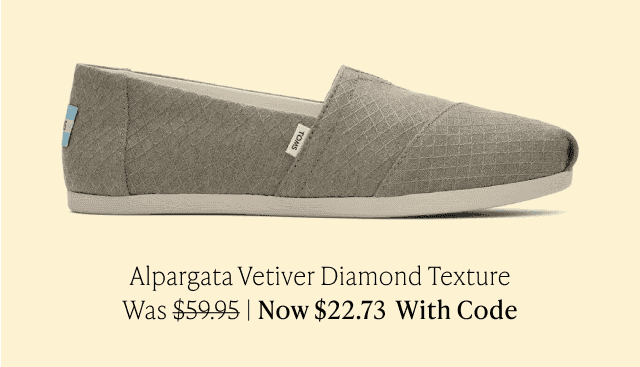 Alpargata Vetiver Diamond Texture