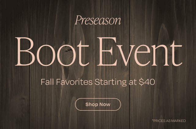 Preseason boot event - starting at \\$40