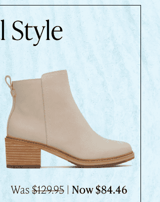 Marina Beige Leather Heeled Boot