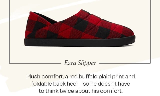Ezra Red Buffalo Plaid Fleece Convertible Slipper