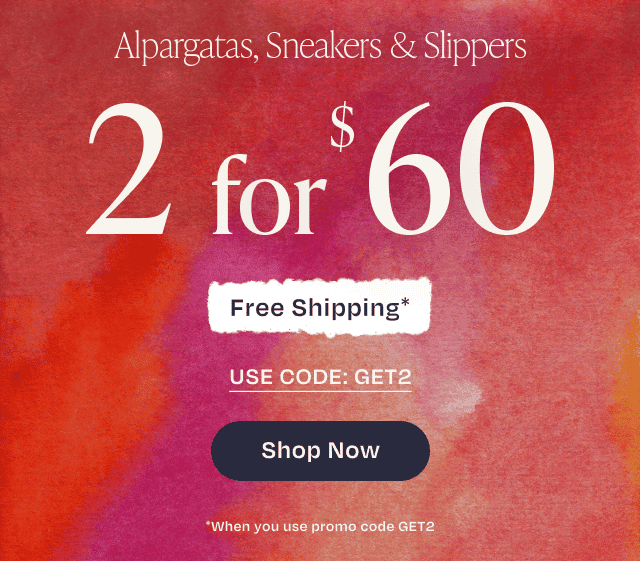 2 for \\$60 + free shipping - alpargatas, sneakers & slippers